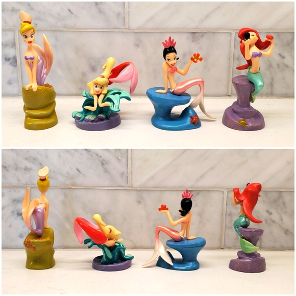 RARE Disney Little Mermaid Ariel Sisters Figurine Set HTF Retired Cake Topper - Picture 6 of 9
